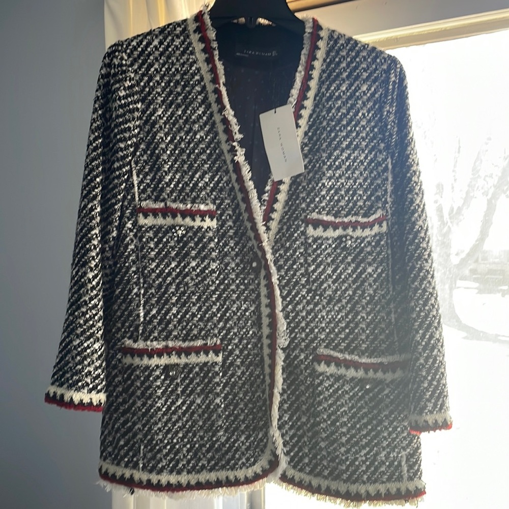 Zara Tweed Jacket, NWT, size large